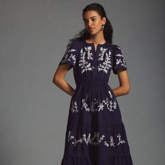 Anthropologie The Somerset Printed Maxi Dress - NWT - Size Large - Picture 2 of 11